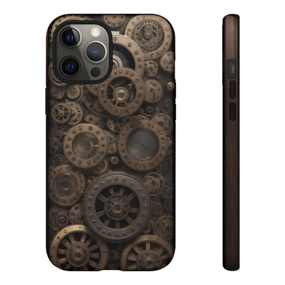 Gearworks 3 Phone Case – Steampunk Victorian Design with Gears and Clockwork for iPhone, Samsung Galaxy, and Google Pixel Devices