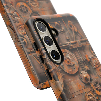 Rusted Steampunk Gearworks Phone Case for iPhone, Samsung Galaxy, and Google Pixel Devices