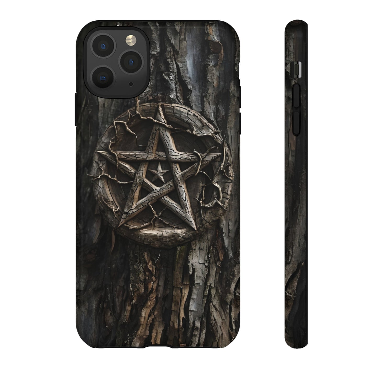 Pentacle Tree Phone Case – Wiccan Nature Magic Design for iPhone, Samsung Galaxy, and Google Pixel Devices