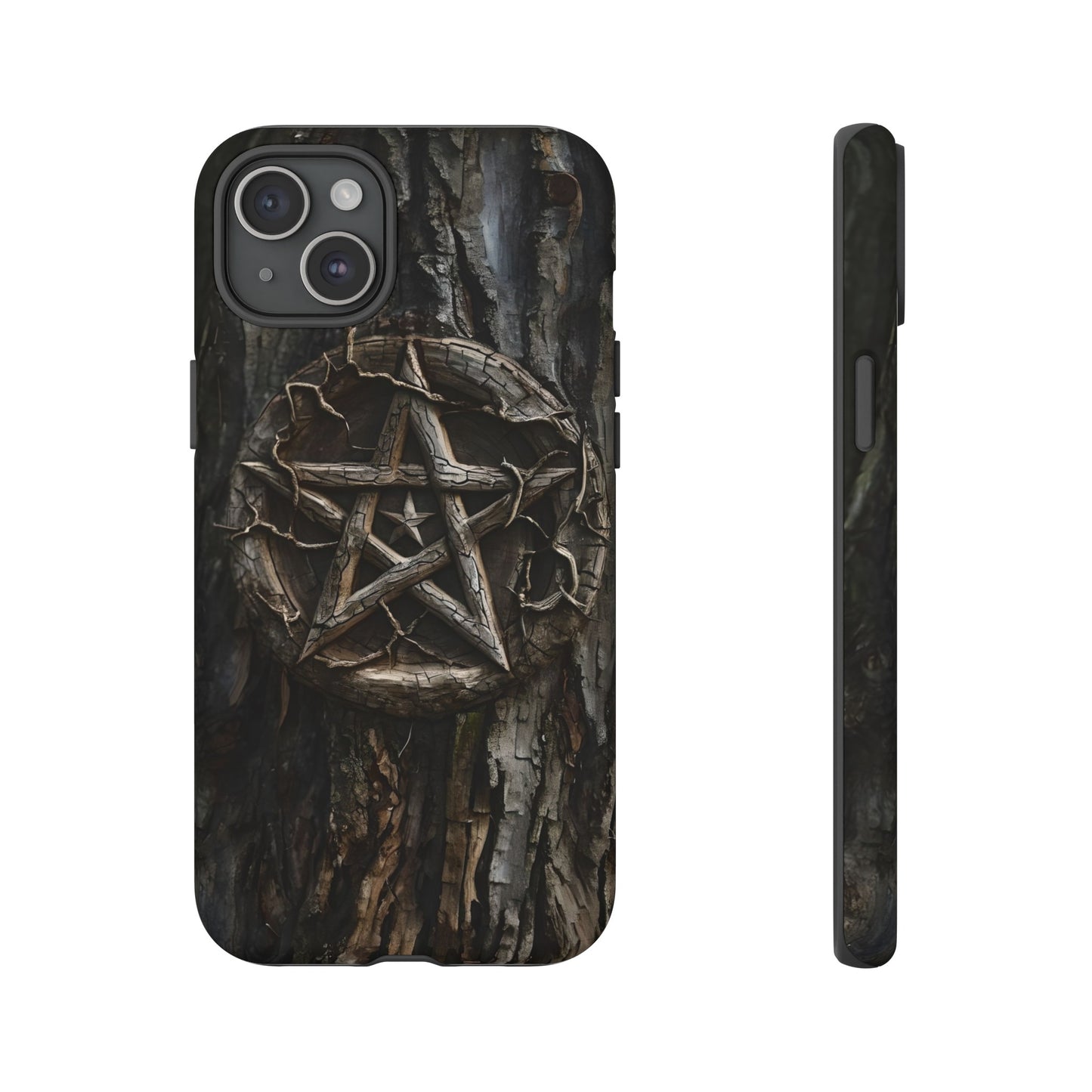 Pentacle Tree Phone Case – Wiccan Nature Magic Design for iPhone, Samsung Galaxy, and Google Pixel Devices