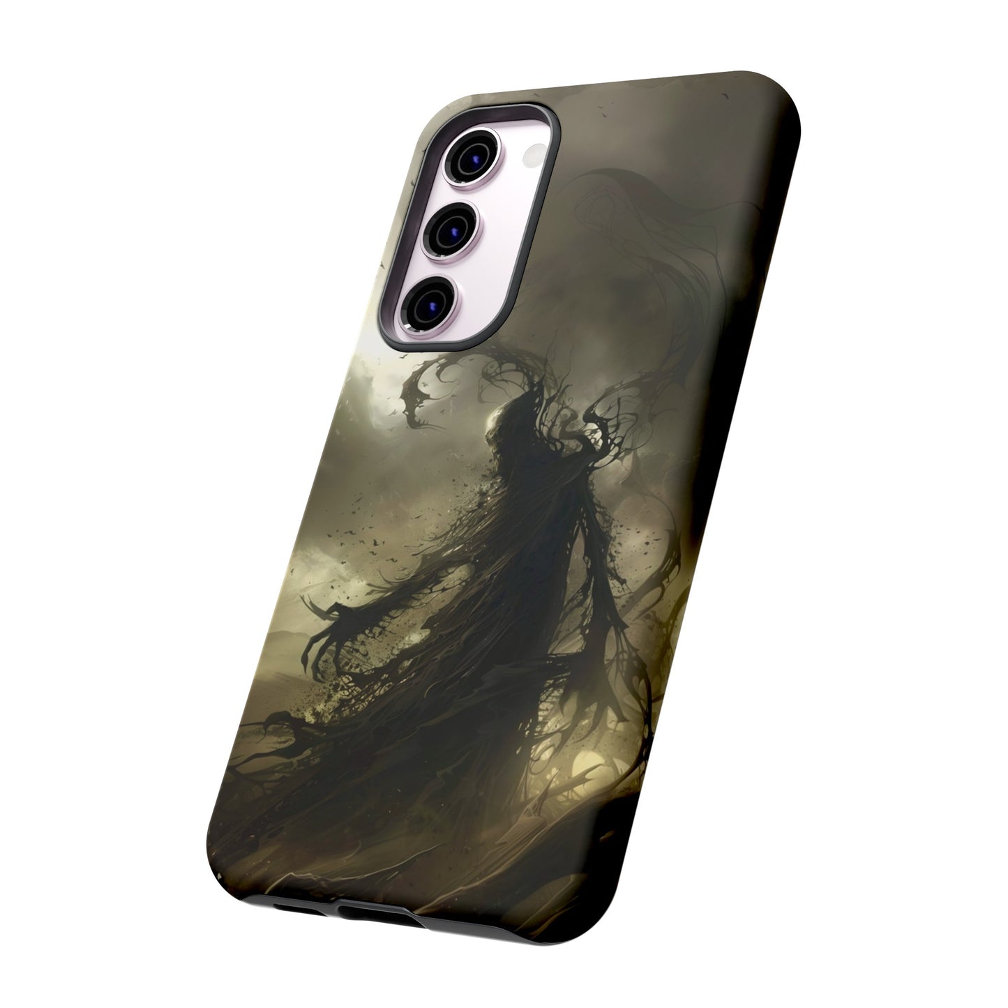 Dark Spirit Phone Case – Grim Reaper Haunting Design for iPhone, Samsung Galaxy, and Google Pixel Devices