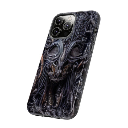 Biomechanical Horror 2 Phone Case – Futuristic Alien Horror Design for iPhone, Samsung Galaxy, and Google Pixel Devices