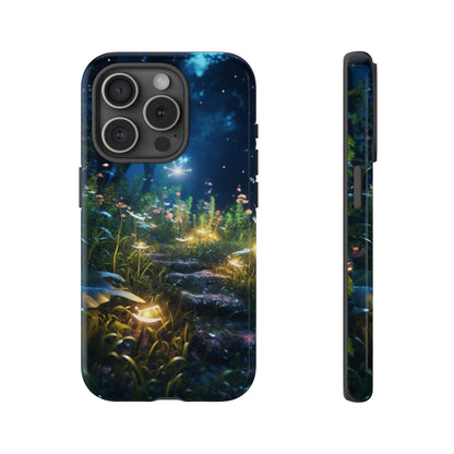 Fireflies in the Forest Tough Phone Case – Enchanting Summer Night Design for iPhone, Samsung Galaxy, and Google Pixel Devices