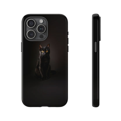 Black Cat Phone Case – Mystical Cat Design for iPhone, Samsung Galaxy, and Google Pixel Devices