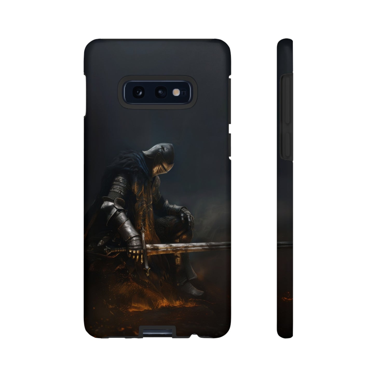 Dark Knight of the Abyss Phone Case - iPhone, Samsung Galaxy, Google Pixel - Epic Medieval Warrior Art, Protective Case, Fantasy Art