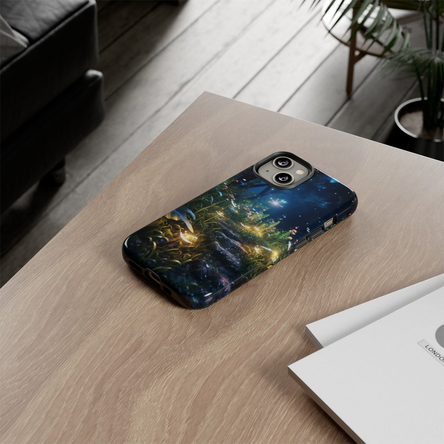 Fireflies in the Forest Tough Phone Case – Enchanting Summer Night Design for iPhone, Samsung Galaxy, and Google Pixel Devices