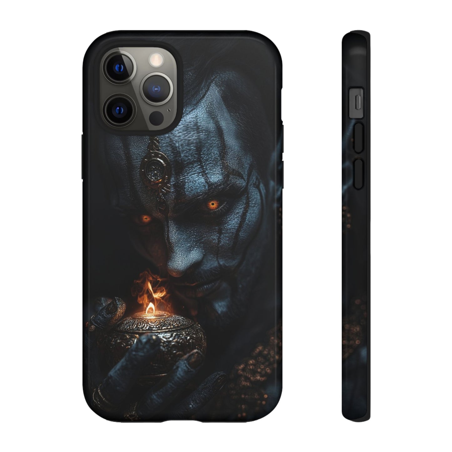 Dark Djinn Warrior Phone Case - Intricate Fantasy Art Protective Cover for iPhone, Samsung Galaxy, and Google Pixel Devices