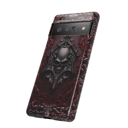 Vampiric Tough Phone Case – Gothic Skull Vampire Design for iPhone, Samsung Galaxy, and Google Pixel Devices