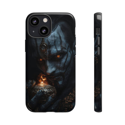 Dark Djinn Warrior Phone Case - Intricate Fantasy Art Protective Cover for iPhone, Samsung Galaxy, and Google Pixel Devices