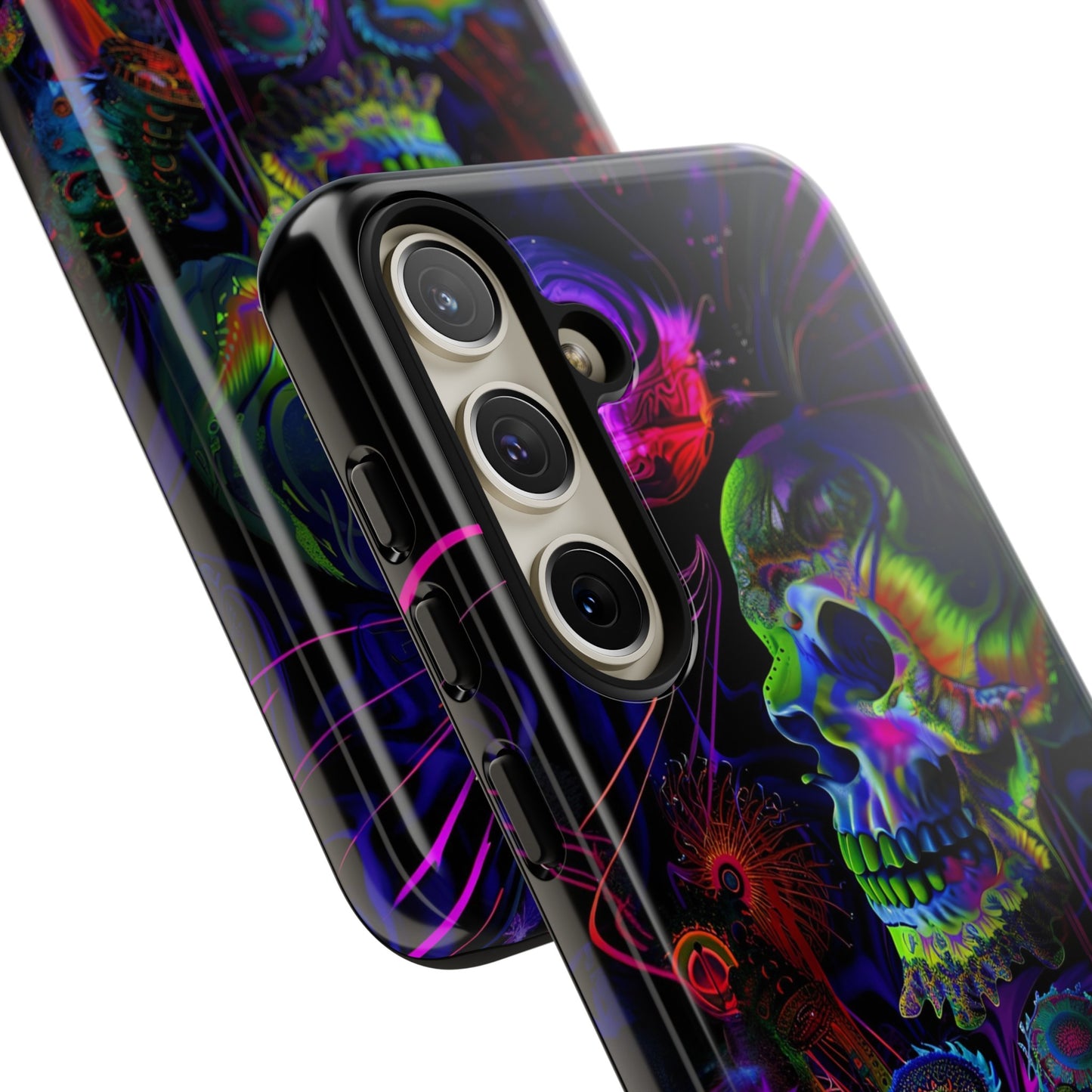 Psychedelic Skull Phone Case – Vibrant Pastel Design for iPhone, Samsung Galaxy, and Google Pixel Devices