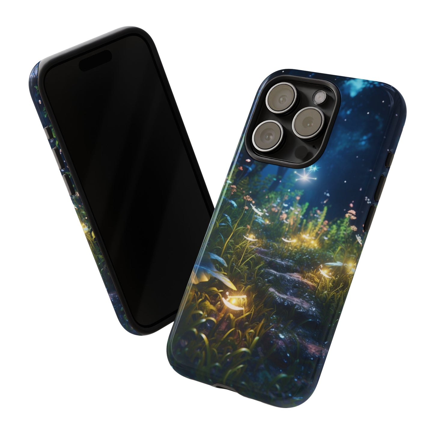 Fireflies in the Forest Tough Phone Case – Enchanting Summer Night Design for iPhone, Samsung Galaxy, and Google Pixel Devices