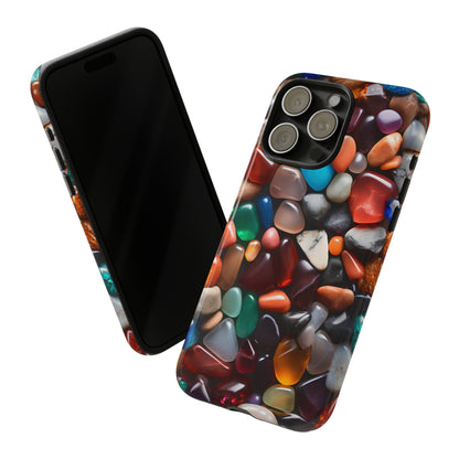 Colorful Stones Phone Case – Vibrant Polished Gemstone Design for iPhone, Samsung Galaxy, and Google Pixel Devices