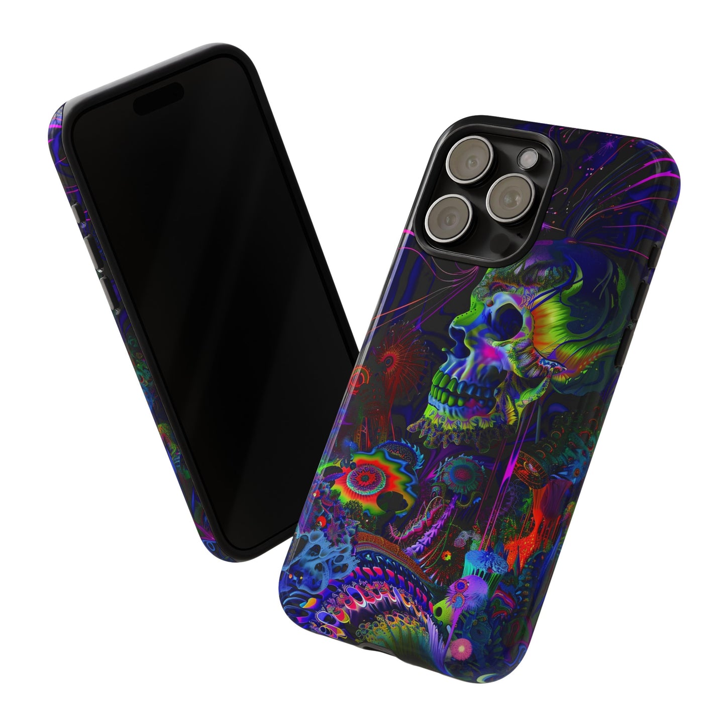 Psychedelic Skull Phone Case – Vibrant Pastel Design for iPhone, Samsung Galaxy, and Google Pixel Devices