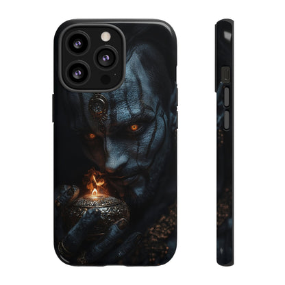 Dark Djinn Warrior Phone Case - Intricate Fantasy Art Protective Cover for iPhone, Samsung Galaxy, and Google Pixel Devices