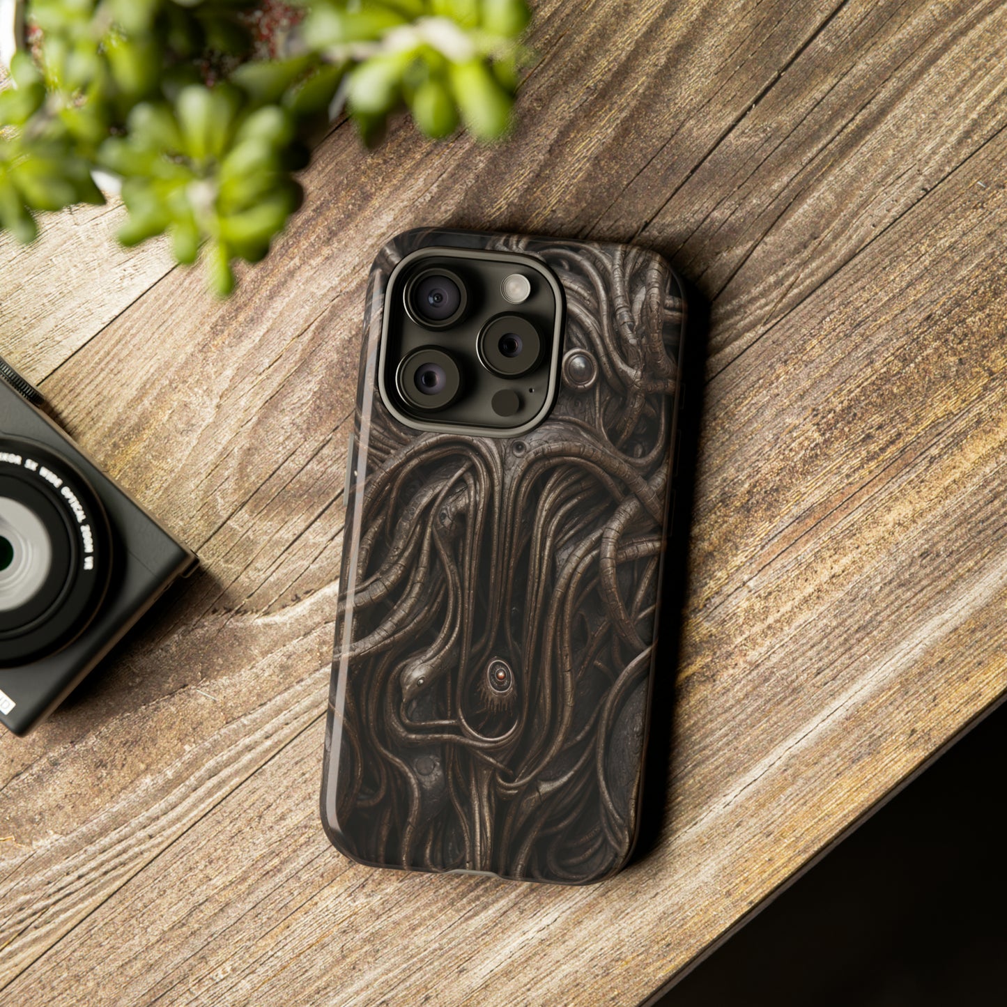 Biomechanical Horror 4 Phone Case – Futuristic Alien Design for iPhone, Samsung Galaxy, and Google Pixel Devices