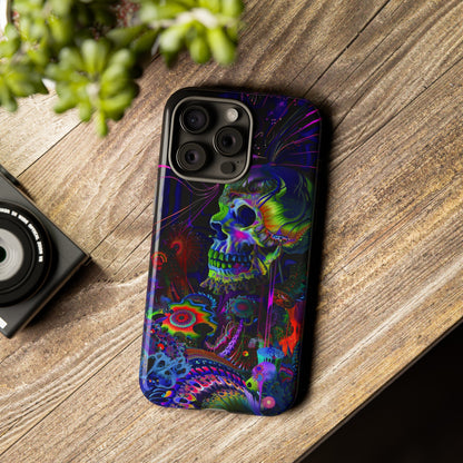 Psychedelic Skull Phone Case – Vibrant Pastel Design for iPhone, Samsung Galaxy, and Google Pixel Devices