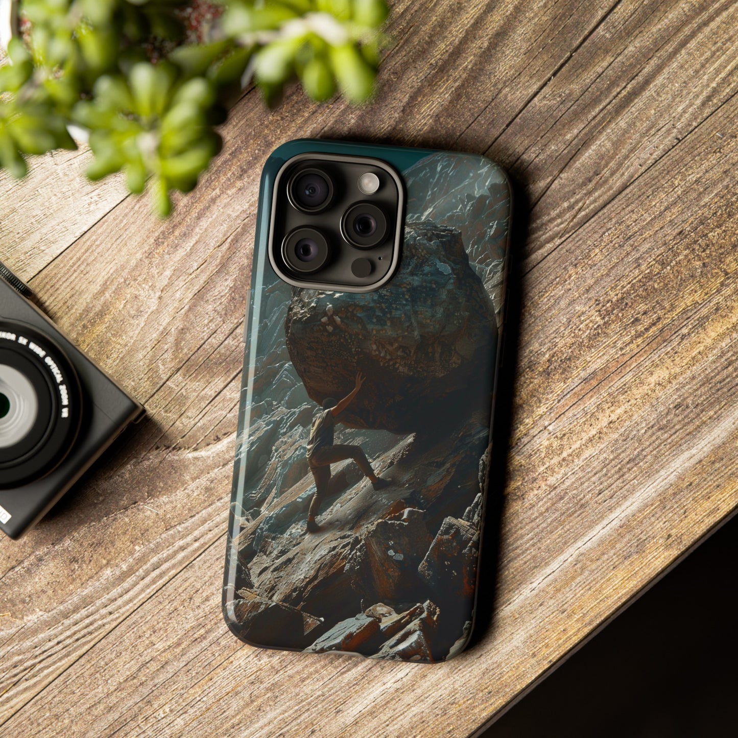 Sisyphus Phone Case – Mythological Art Design for iPhone, Samsung Galaxy, and Google Pixel Devices