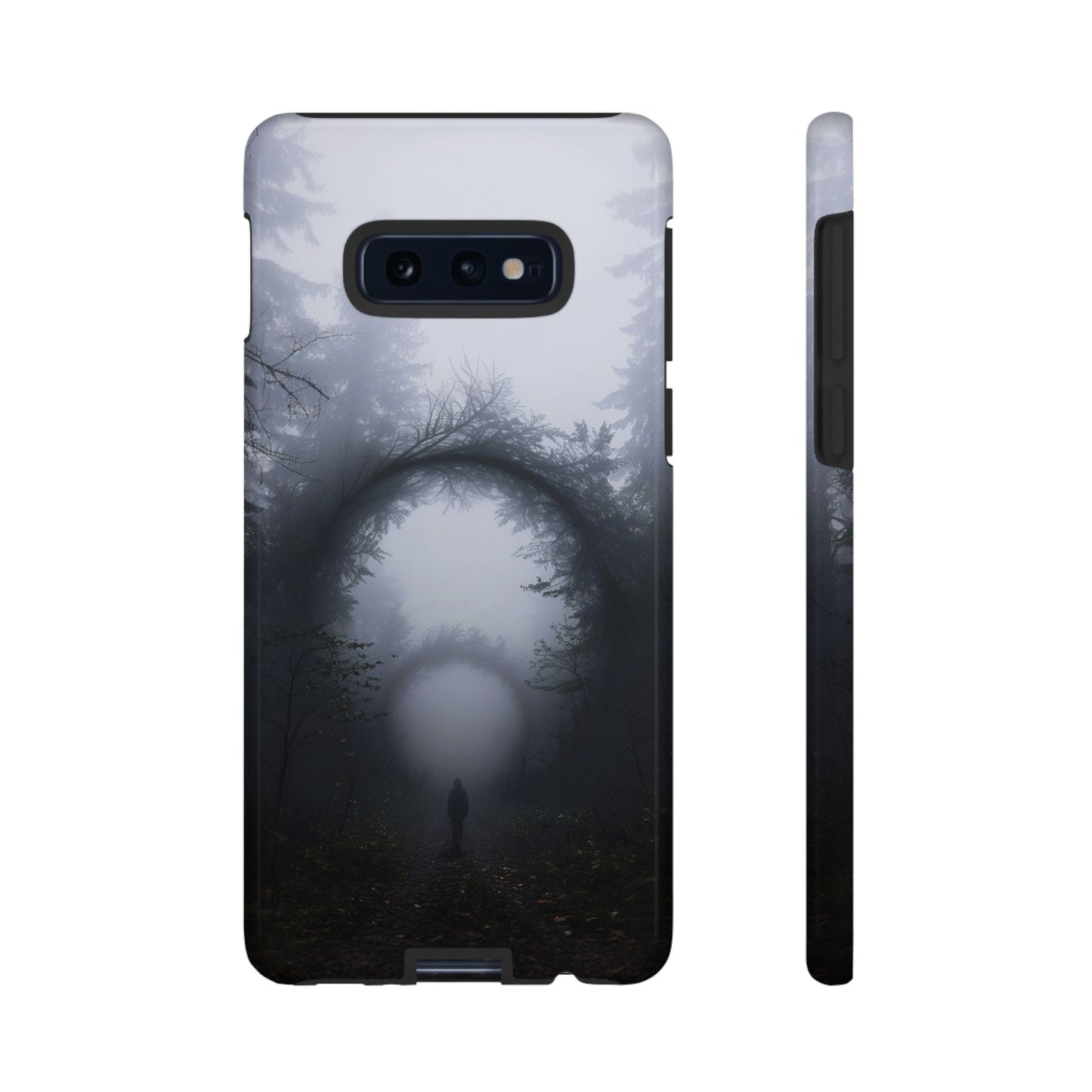 Mystical Forest Portal Phone Case - Atmospheric Foggy Path with Enchanted Tunnel For iPhone, Samsung Galaxy, and Google Pixel Devices.