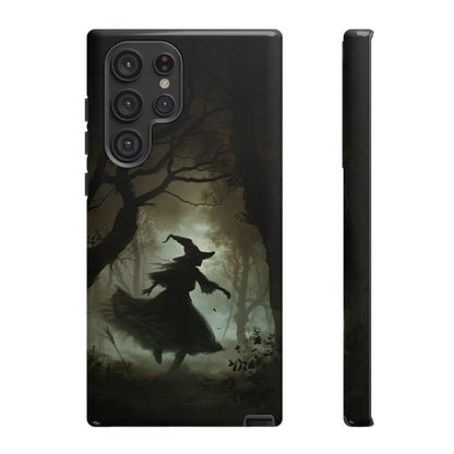 Spooky Witch Silhouette Phone Case - Halloween Dark Art Design for iPhone, Samsung Galaxy, and Google Pixel Devices