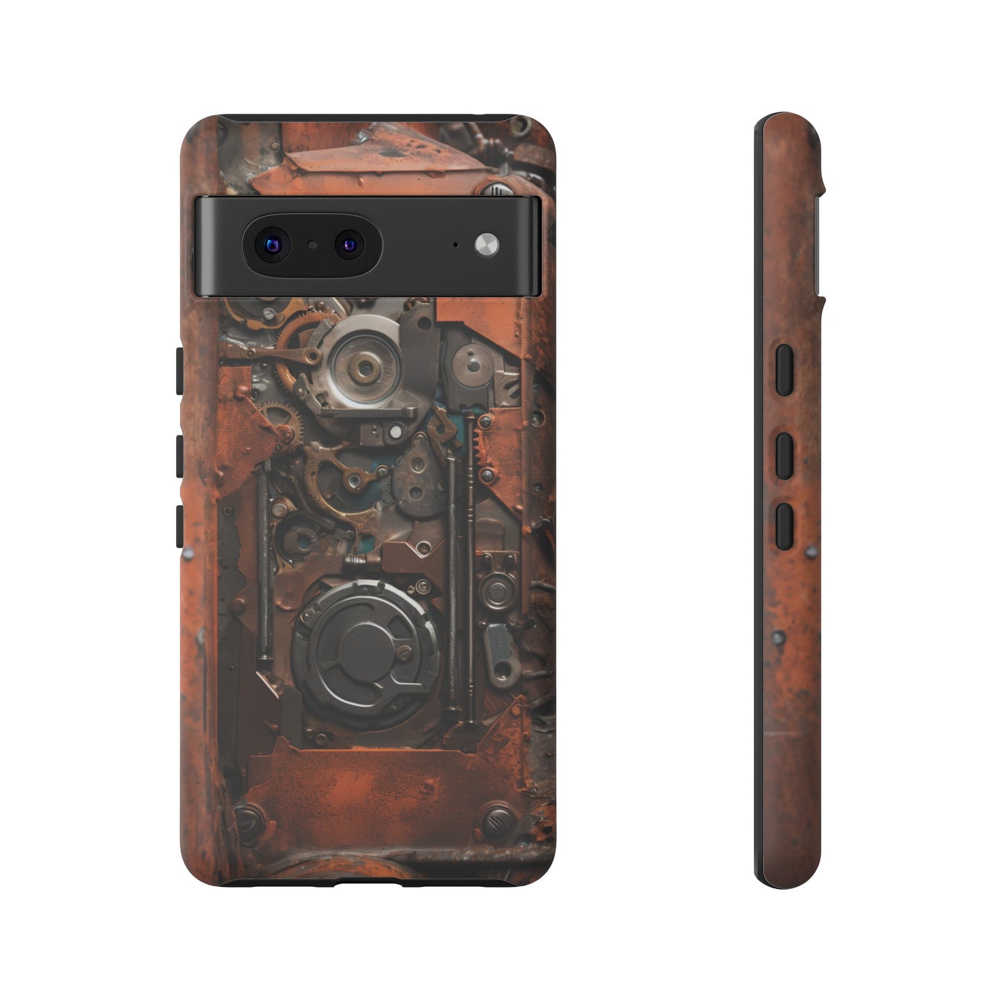 Rusted Mechanisms Phone Case – Steampunk Metal Gear Design for iPhone, Samsung Galaxy, and Google Pixel Devices