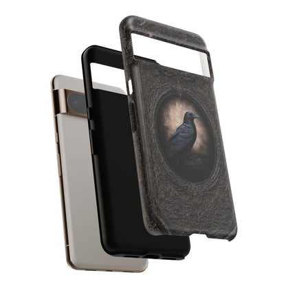 Gothic Raven Phone Case - Mysterious Dark Bird Design