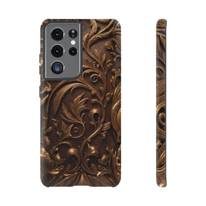 Elegant Bronze Phone Case – Victorian Floral Design for iPhone, Samsung Galaxy, and Google Pixel Devices