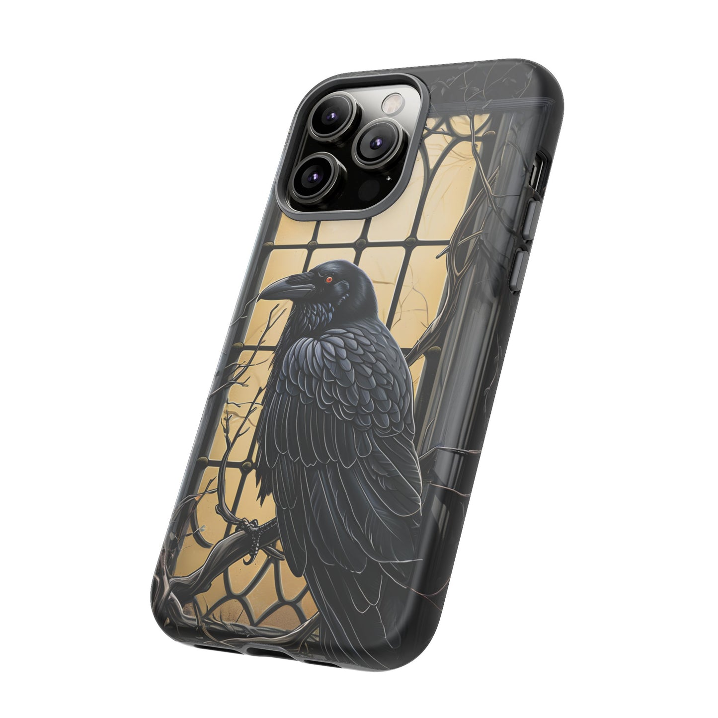 The Raven Phone Case – Edgar Allan Poe Inspired Gothic Design for iPhone, Samsung Galaxy, and Google Pixel Devices