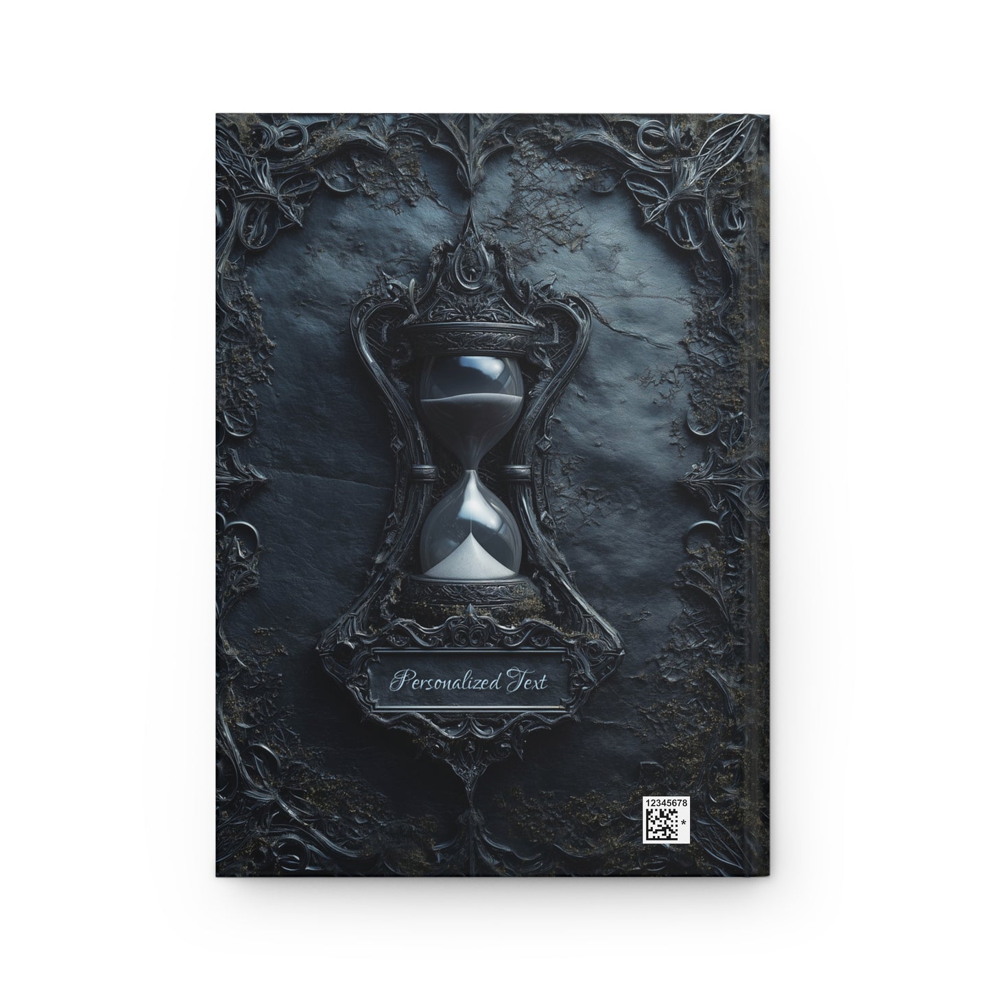 Gothic Hourglass Journal - Dark Timekeeper Notebook with Optional Personalized Text
