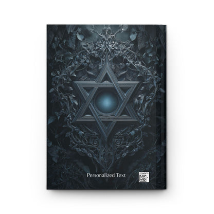 Gothic Star of David Journal, Gothic Mystical Notebook, Dark Esoteric Grimoire, Personalized Hardcover & Spiral Journal