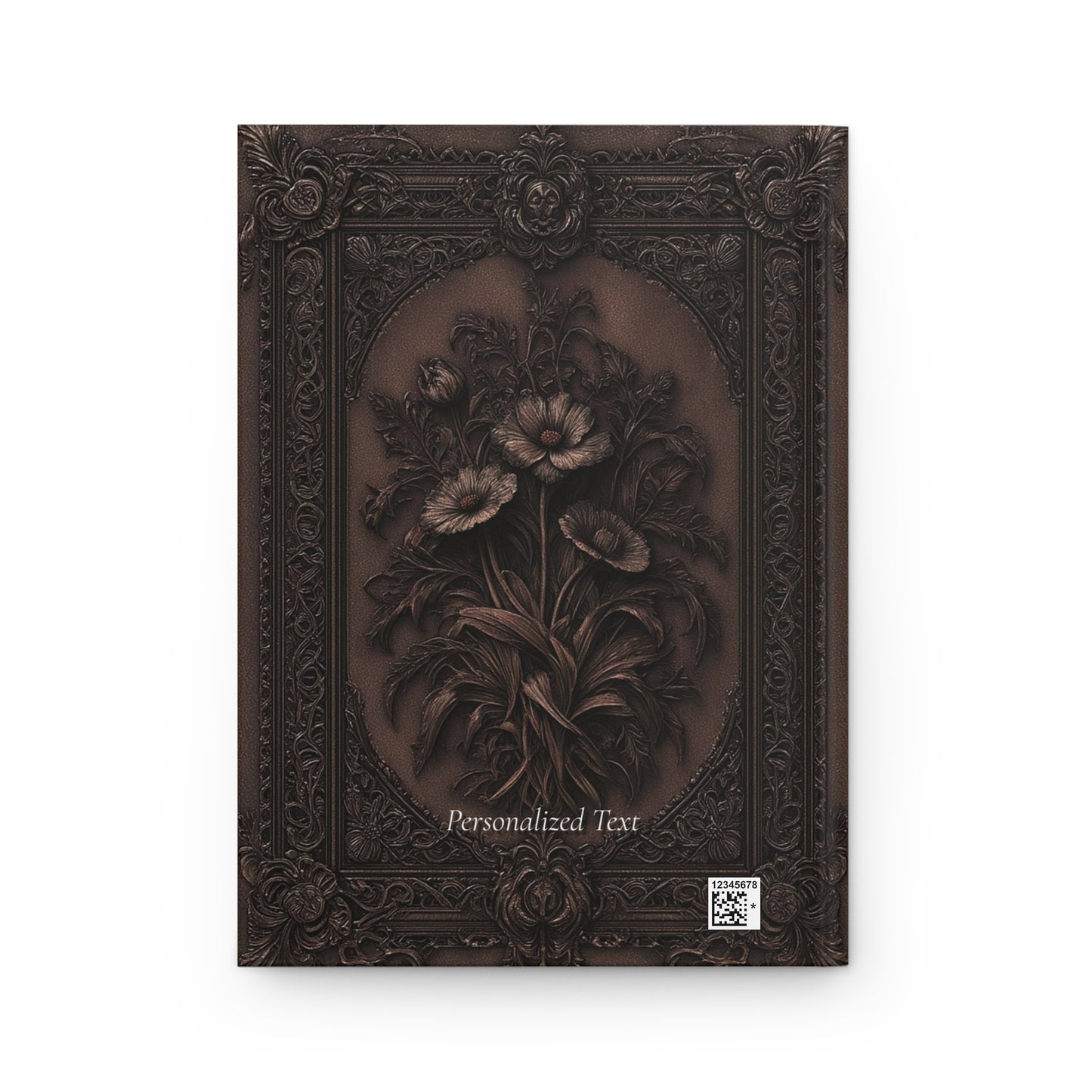 Gothic Floral Notebook – Antique Botanical Journal with Optional Personalized Text