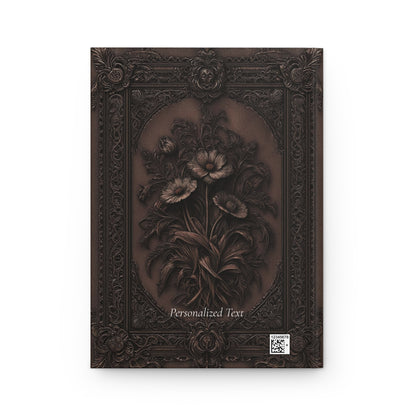 Gothic Floral Notebook – Antique Botanical Journal with Optional Personalized Text