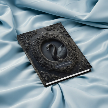 Black Swan Gothic Journal - Dark Elegance Notebook with Optional Personalized Text
