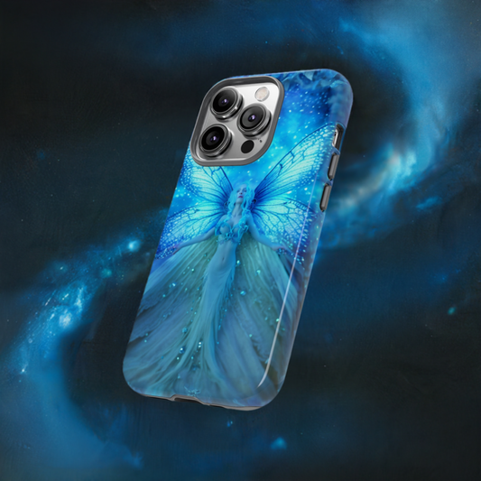 Blue Cosmic Fairy Phone Case – Enchanting Fae Design for iPhone, Samsung Galaxy, and Google Pixel Devices
