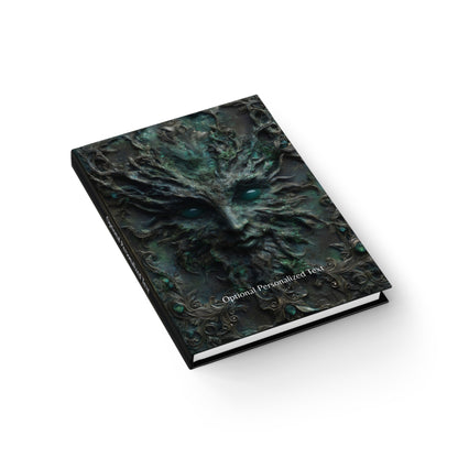 Eldritch Forest Spirit Journal - Gothic Green Man Notebook with Optional Personalized Text