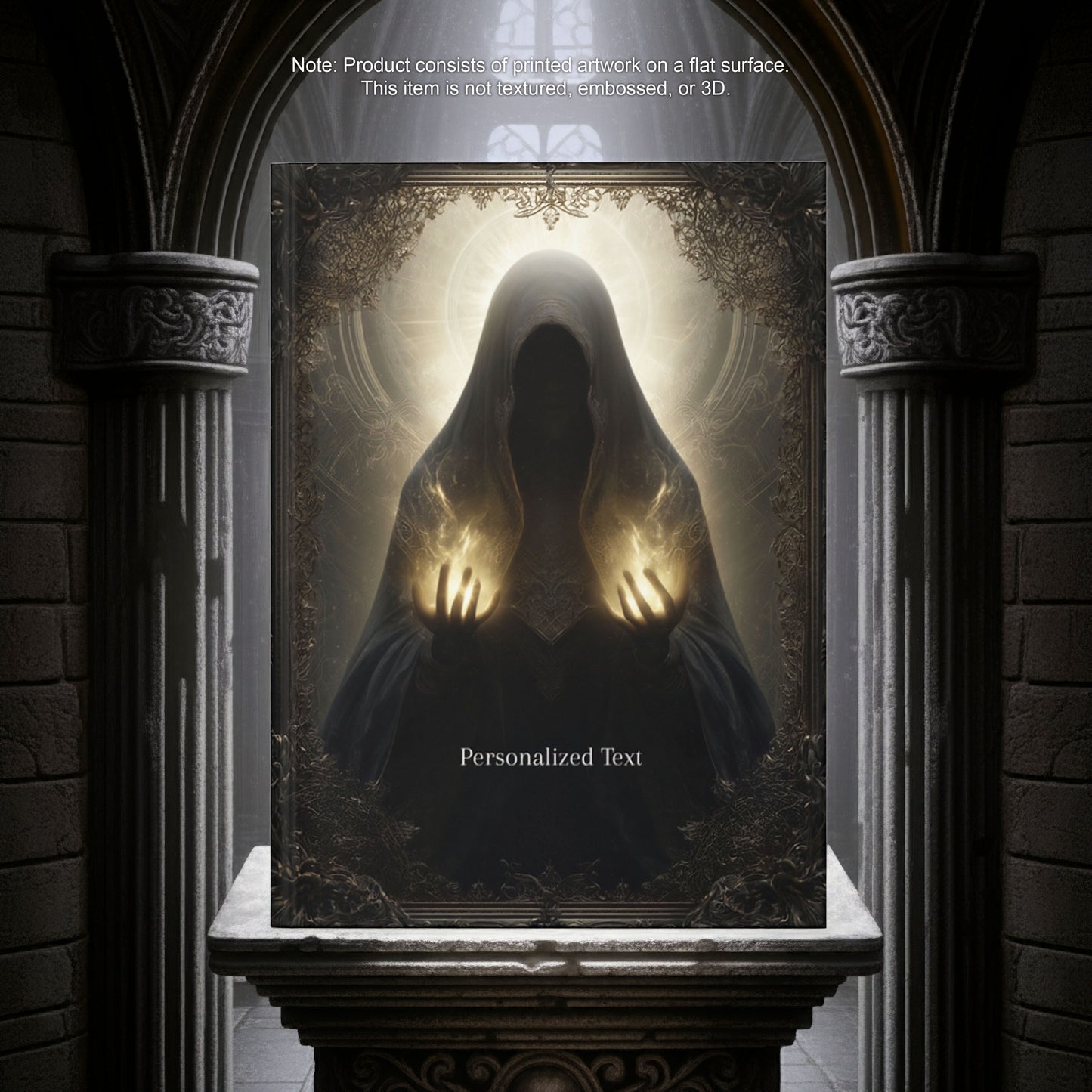 Mystic Flame Journal - Personalized Gothic Spellcaster Notebook