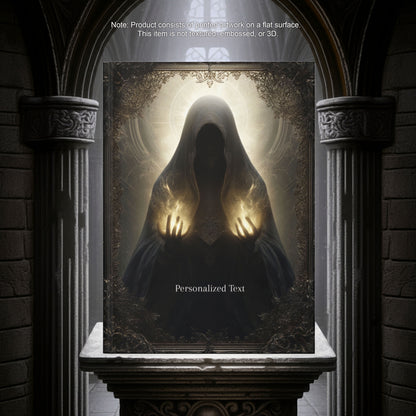 Mystic Flame Journal - Personalized Gothic Spellcaster Notebook