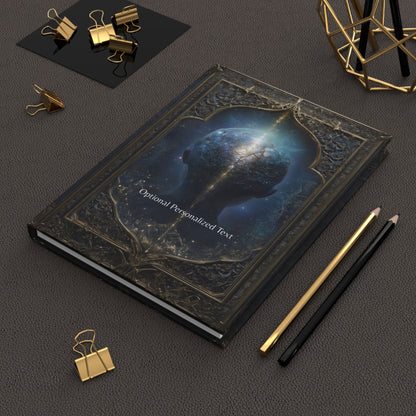 Cosmic Mind Gothic Journal - Astral Fantasy Notebook with Optional Personalized Text