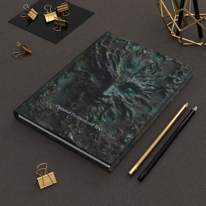 Eldritch Forest Spirit Journal - Gothic Green Man Notebook with Optional Personalized Text