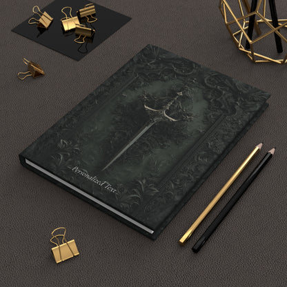 Gothic Sword Journal - Personalized Dark Fantasy Notebook for Writing & Sketching