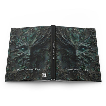 Eldritch Forest Spirit Journal - Gothic Green Man Notebook with Optional Personalized Text