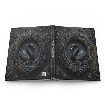 Black Swan Gothic Journal - Dark Elegance Notebook with Optional Personalized Text