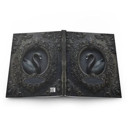 Black Swan Gothic Journal - Dark Elegance Notebook with Optional Personalized Text