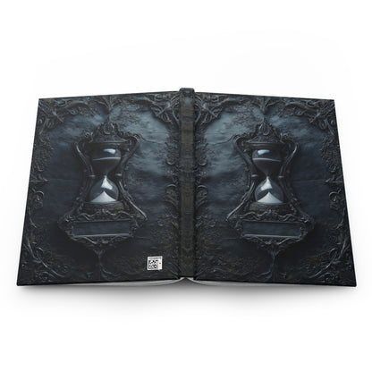 Gothic Hourglass Journal - Dark Timekeeper Notebook with Optional Personalized Text