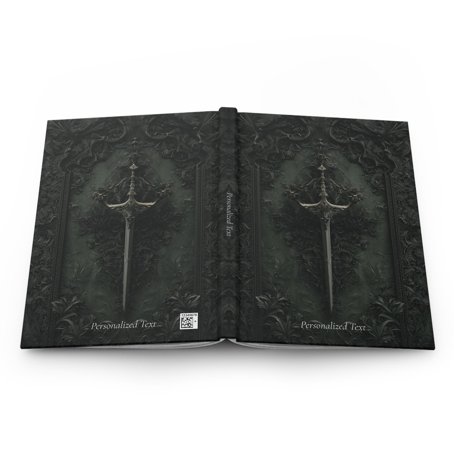 Gothic Sword Journal - Personalized Dark Fantasy Notebook for Writing & Sketching