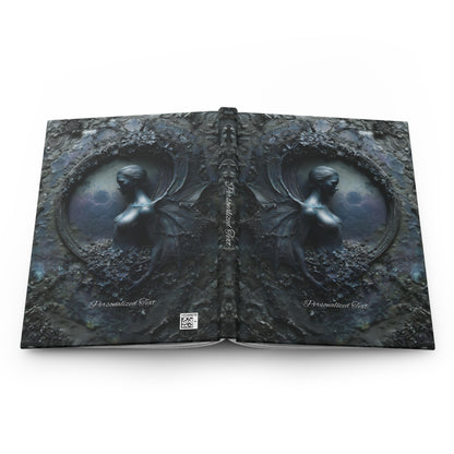 Dark Fairy Moon Journal – Gothic Celestial Fantasy Notebook with Optional Personalized Text
