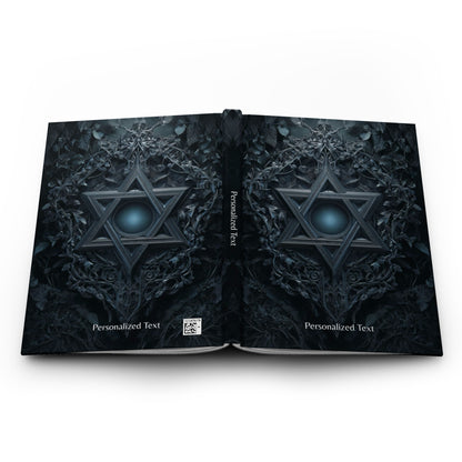 Gothic Star of David Journal, Gothic Mystical Notebook, Dark Esoteric Grimoire, Personalized Hardcover & Spiral Journal