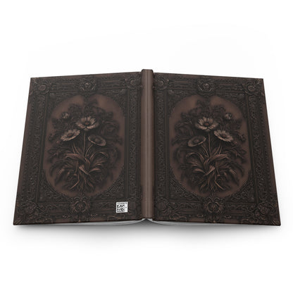 Gothic Floral Notebook – Antique Botanical Journal with Optional Personalized Text