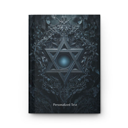 Gothic Star of David Journal, Gothic Mystical Notebook, Dark Esoteric Grimoire, Personalized Hardcover & Spiral Journal