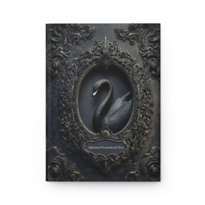 Black Swan Gothic Journal - Dark Elegance Notebook with Optional Personalized Text