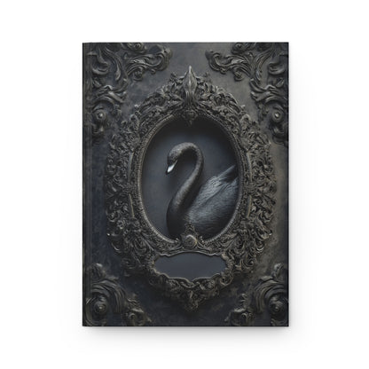 Black Swan Gothic Journal - Dark Elegance Notebook with Optional Personalized Text